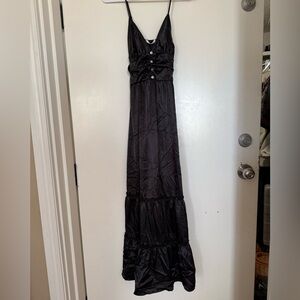 Altar'd State Elegant Black Maxi Dress